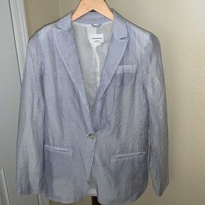 Club Monaco sheer, silk Pinstripe Blazer